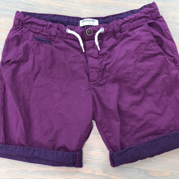 Purple Maroon Cargo Shorts - Picture 1 of 5